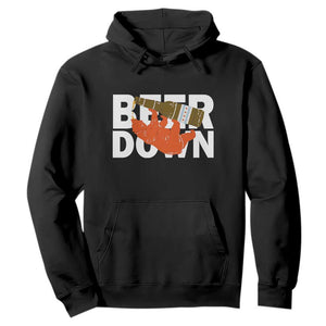 Funny Drinking Bear Beer Down Hoodie Tailgate Gift for Football Fans TS02 Black Print Your Wear