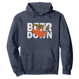 Funny Drinking Bear Beer Down Hoodie Tailgate Gift for Football Fans TS02 Navy Print Your Wear