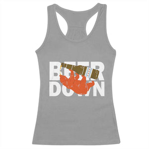 Funny Drinking Bear Beer Down Racerback Tank Top Tailgate Gift for Football Fans TS02 Sport Gray Print Your Wear