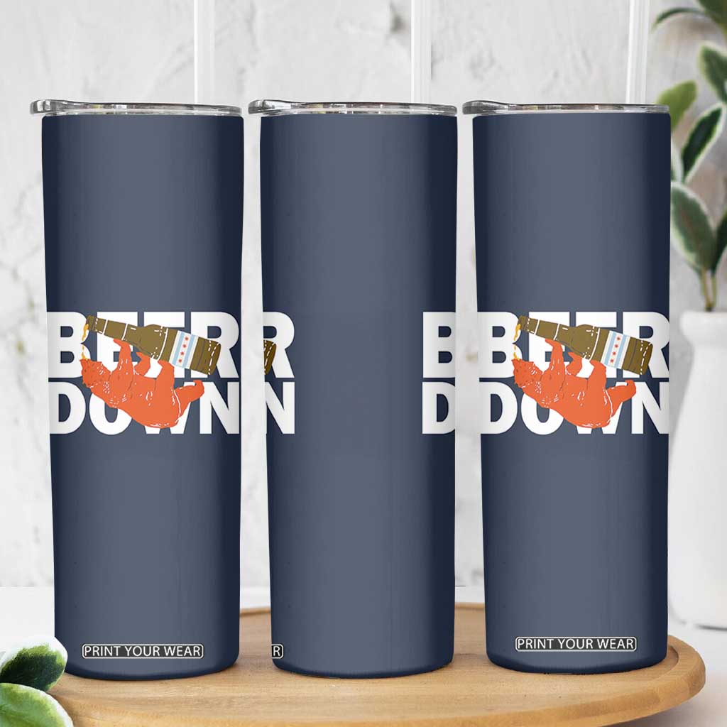 Funny Drinking Bear Beer Down Skinny Tumbler Tailgate Gift for Football Fans TS02 Print Your Wear