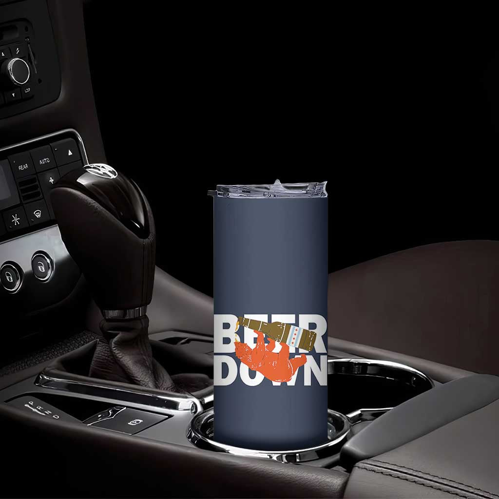 Funny Drinking Bear Beer Down Skinny Tumbler Tailgate Gift for Football Fans TS02 Print Your Wear