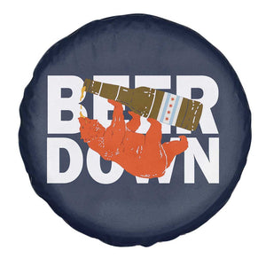 Funny Drinking Bear Beer Down Spare Tire Cover Tailgate Gift for Football Fans TS02 Print Your Wear