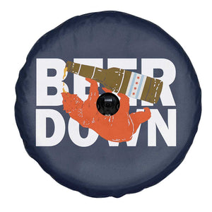 Funny Drinking Bear Beer Down Spare Tire Cover Tailgate Gift for Football Fans TS02 Print Your Wear