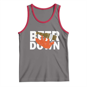 Funny Drinking Bear Beer Down Tank Top Tailgate Gift for Football Fans TS02 Deep Heather Red Print Your Wear