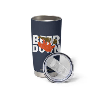 Funny Drinking Bear Beer Down Tumbler Cup Tailgate Gift for Football Fans TS02 Print Your Wear