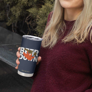 Funny Drinking Bear Beer Down Tumbler Cup Tailgate Gift for Football Fans TS02 Print Your Wear