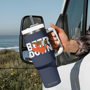 Funny Drinking Bear Beer Down Tumbler With Handle Tailgate Gift for Football Fans TS02 Print Your Wear