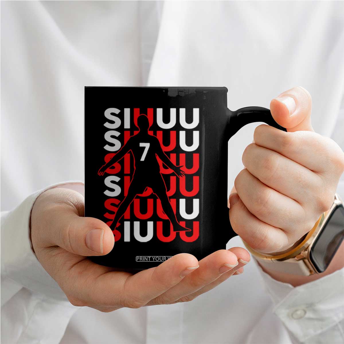 Siuuuu Celebration Number 7 Seven Soccer Fans Coffee Mug TS02 Print Your Wear