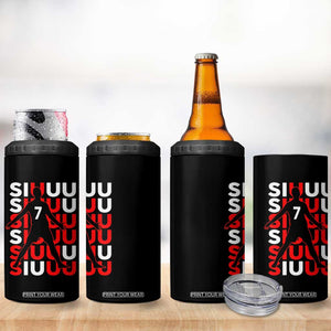 Siuuuu Celebration Number 7 Seven Soccer Fans 4 in 1 Can Cooler Tumbler TS02 Print Your Wear