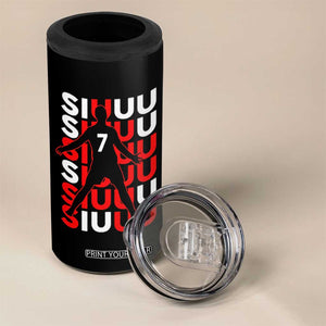 Siuuuu Celebration Number 7 Seven Soccer Fans 4 in 1 Can Cooler Tumbler TS02 Print Your Wear