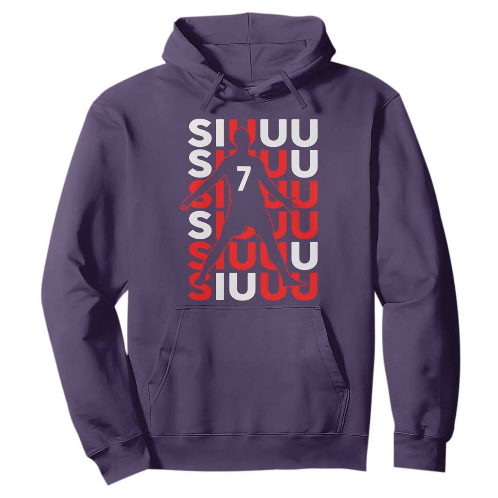 Siuuuu Celebration Number 7 Seven Soccer Fans Hoodie TS02 Purple Print Your Wear
