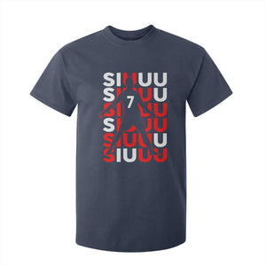 Siuuuu Celebration Number 7 Seven Soccer Fans T Shirt For Kid TS02 Navy Print Your Wear