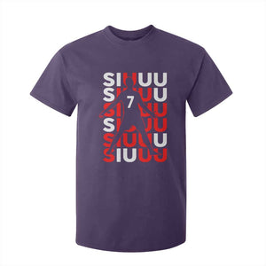 Siuuuu Celebration Number 7 Seven Soccer Fans T Shirt For Kid TS02 Purple Print Your Wear