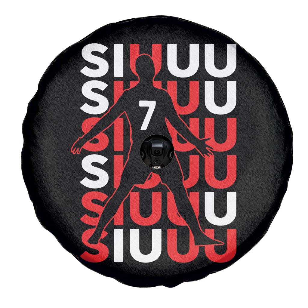 Siuuuu Celebration Number 7 Seven Soccer Fans Spare Tire Cover TS02 Print Your Wear