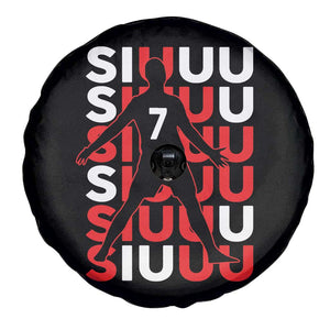 Siuuuu Celebration Number 7 Seven Soccer Fans Spare Tire Cover TS02 Print Your Wear