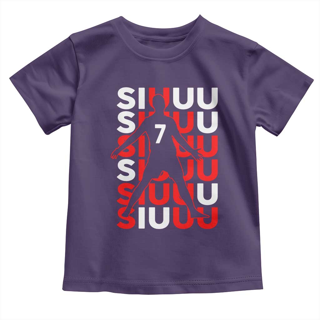 Siuuuu Celebration Number 7 Seven Soccer Fans Toddler T Shirt TS02 Purple Print Your Wear