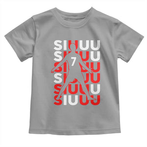 Siuuuu Celebration Number 7 Seven Soccer Fans Toddler T Shirt TS02 Sport Gray Print Your Wear