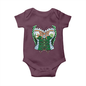 Funny St Patricks Day Baby Onesie Women Leprechaun Costume TS02 Maroon Print Your Wear