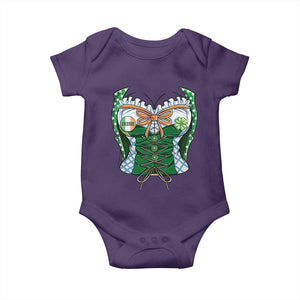 Funny St Patricks Day Baby Onesie Women Leprechaun Costume TS02 Purple Print Your Wear