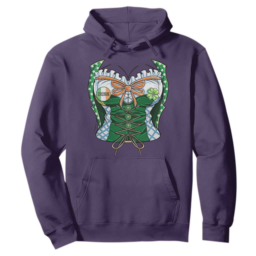 Funny St. Patricks Day Hoodie Women Leprechaun Costume TS02 Purple Printyourwear