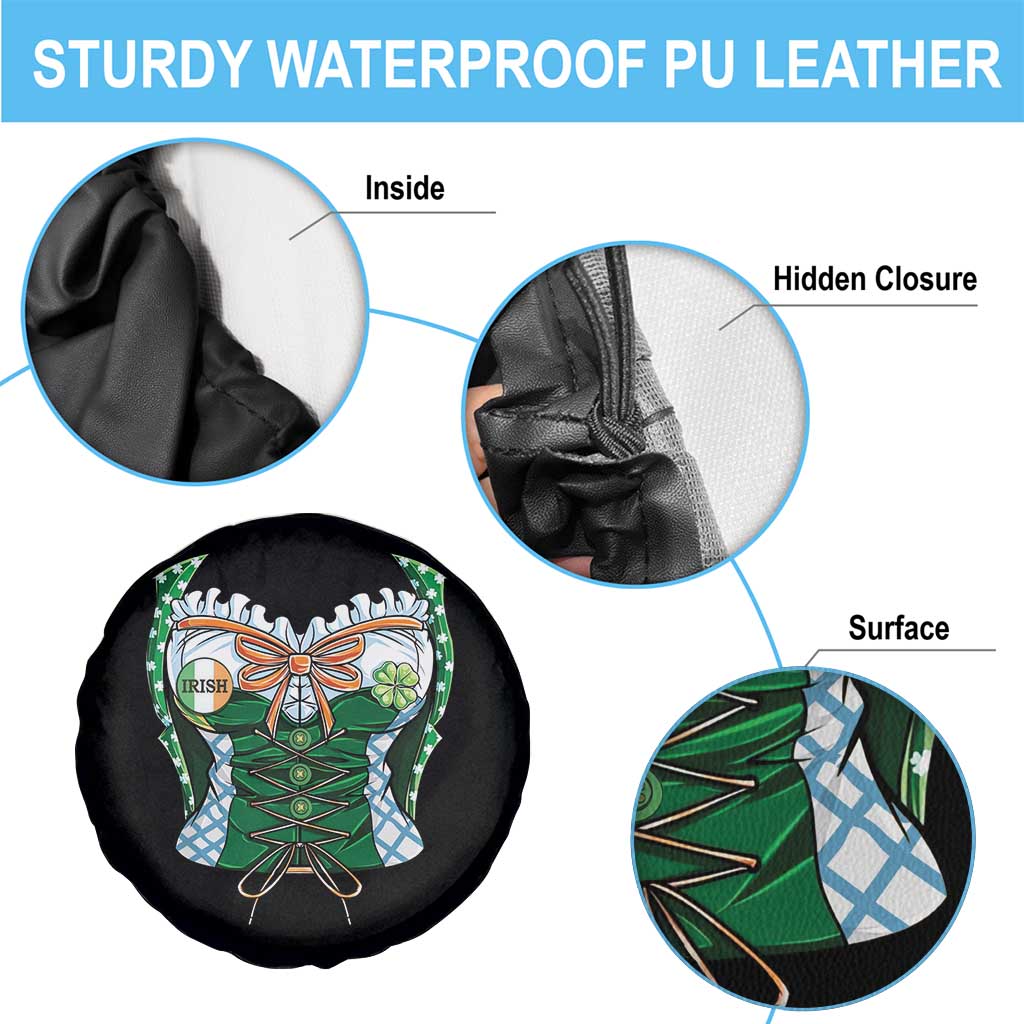 Funny St Patricks Day Spare Tire Cover Women Leprechaun Costume TS02 Print Your Wear