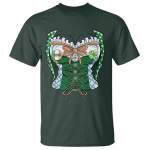 Funny St. Patricks Day T Shirt Women Leprechaun Costume TS02 Dark Forest Green Printyourwear