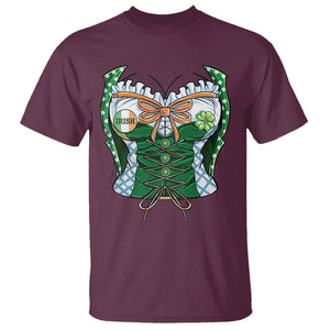 Funny St. Patricks Day T Shirt Women Leprechaun Costume TS02 Maroon Printyourwear