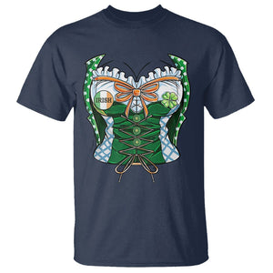 Funny St. Patricks Day T Shirt Women Leprechaun Costume TS02 Navy Printyourwear
