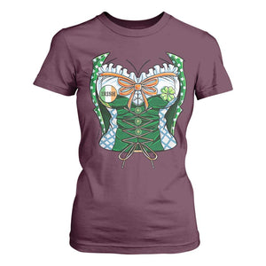 Funny St Patricks Day T Shirt For Women Women Leprechaun Costume TS02 Maroon Print Your Wear