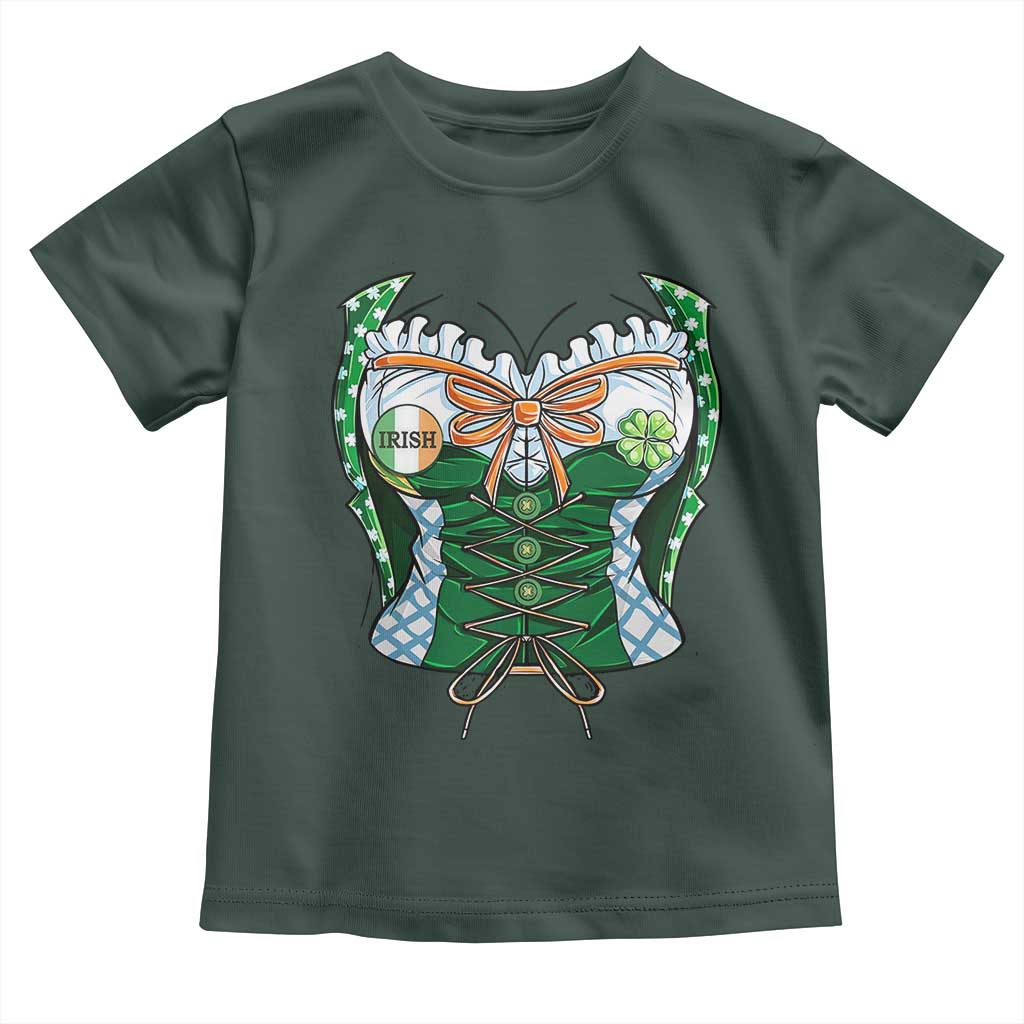 Funny St Patricks Day Toddler T Shirt Women Leprechaun Costume TS02 Dark Forest Green Print Your Wear