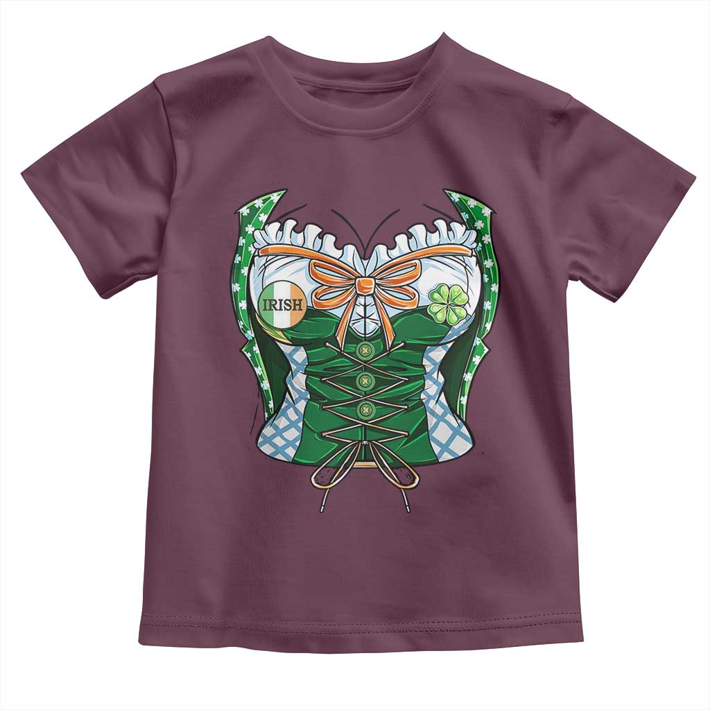 Funny St Patricks Day Toddler T Shirt Women Leprechaun Costume TS02 Maroon Print Your Wear