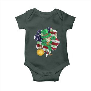 Cute St Patricks Day Baby Onesie Dabbing Leperchaun American Flag Shamrock TS02 Print Your Wear