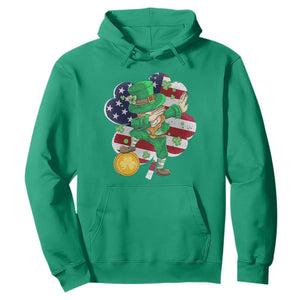 Cute St. Patricks Day Hoodie Dabbing Leperchaun American Flag Shamrock TS02 Irish Green Printyourwear