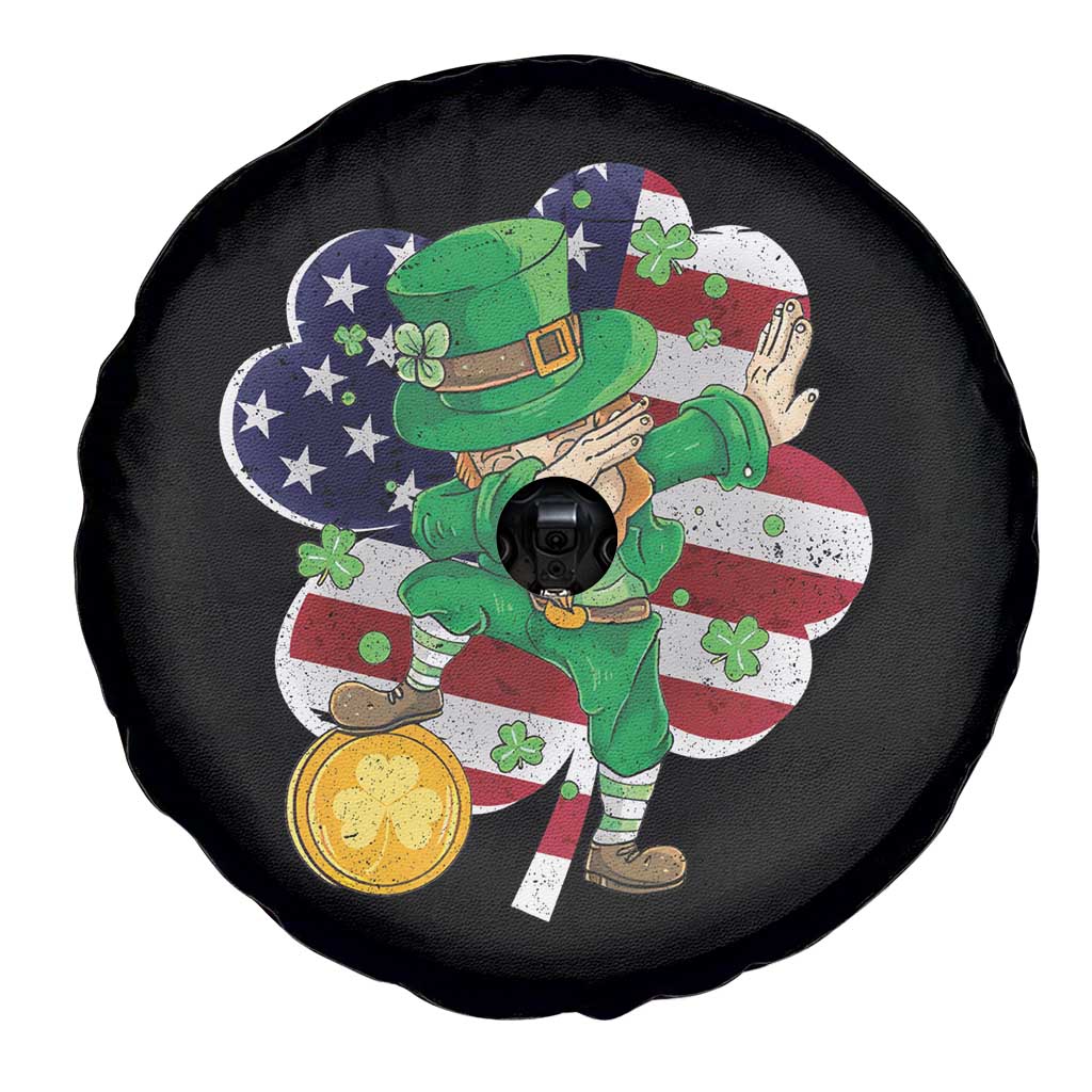 Cute St Patricks Day Spare Tire Cover Dabbing Leperchaun American Flag Shamrock TS02 Print Your Wear