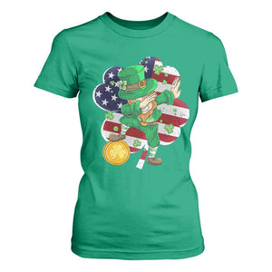 Cute St Patricks Day T Shirt For Women Dabbing Leperchaun American Flag Shamrock TS02 Irish Green Print Your Wear