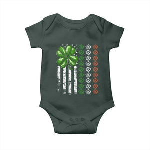 Funny St Patricks Day Baby Onesie Shamrock American Flag TS02 Print Your Wear