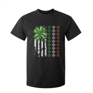 Funny St Patricks Day T Shirt For Kid Shamrock American Flag TS02 Black Print Your Wear