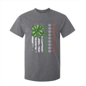 Funny St Patricks Day T Shirt For Kid Shamrock American Flag TS02 Charcoal Print Your Wear