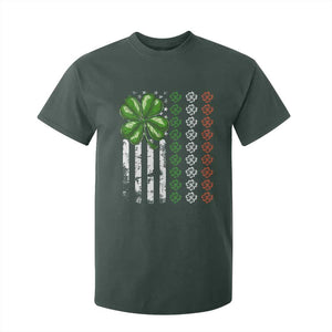 Funny St Patricks Day T Shirt For Kid Shamrock American Flag TS02 Dark Forest Green Print Your Wear