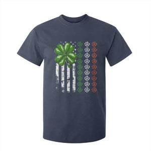 Funny St Patricks Day T Shirt For Kid Shamrock American Flag TS02 Navy Print Your Wear