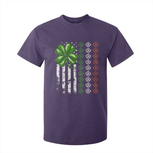 Funny St Patricks Day T Shirt For Kid Shamrock American Flag TS02 Purple Print Your Wear