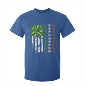 Funny St Patricks Day T Shirt For Kid Shamrock American Flag TS02 Royal Blue Print Your Wear