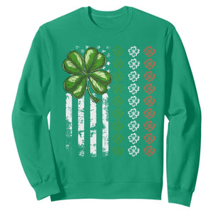 Funny St. Patricks Day Sweatshirt Shamrock American Flag TS02 Irish Green Printyourwear