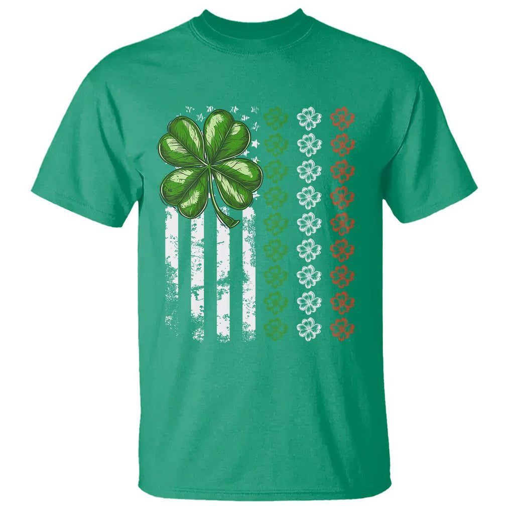 Funny St. Patricks Day T Shirt Shamrock American Flag TS02 Irish Green Printyourwear