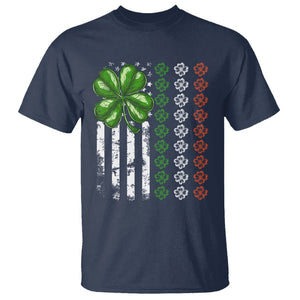 Funny St. Patricks Day T Shirt Shamrock American Flag TS02 Navy Printyourwear