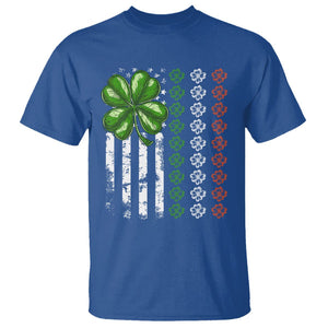 Funny St. Patricks Day T Shirt Shamrock American Flag TS02 Royal Blue Printyourwear
