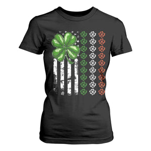 Funny St Patricks Day T Shirt For Women Shamrock American Flag TS02 Black Print Your Wear