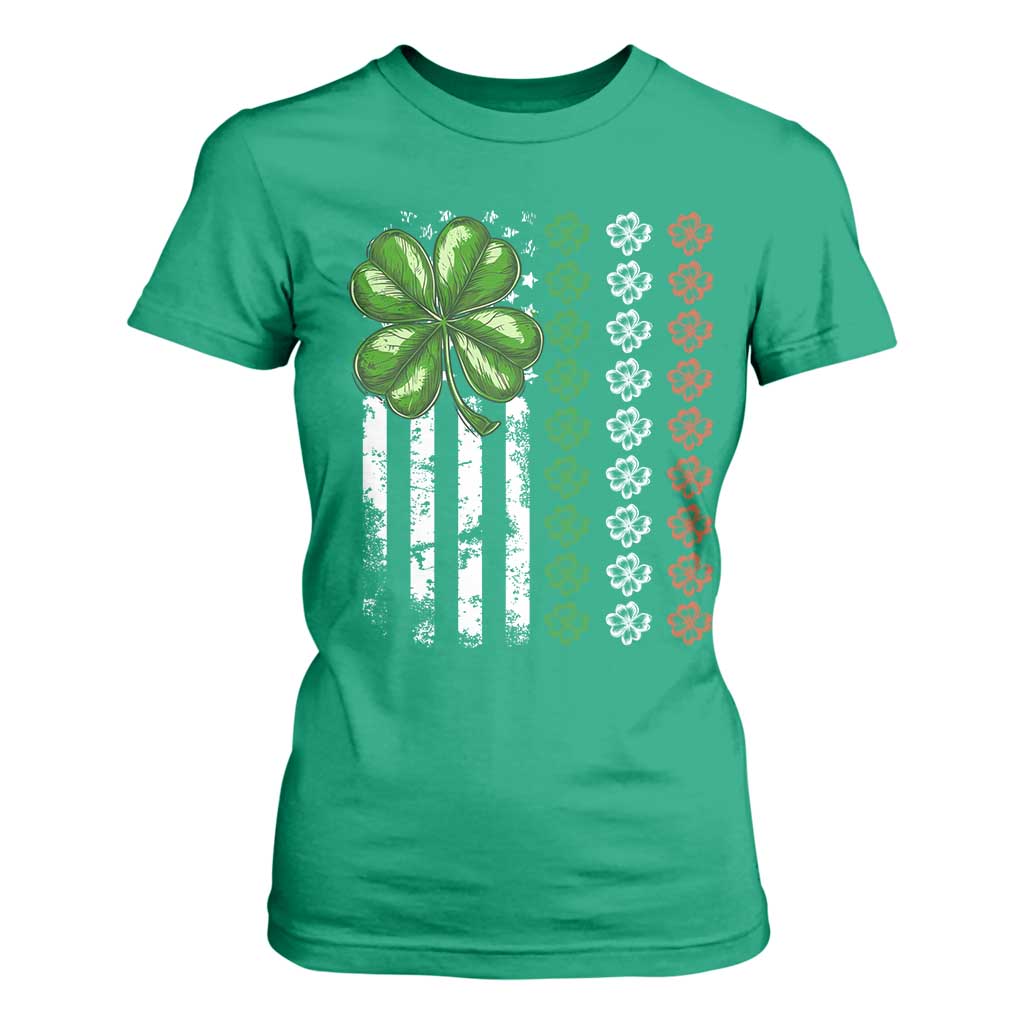 Funny St Patricks Day T Shirt For Women Shamrock American Flag TS02 Irish Green Print Your Wear