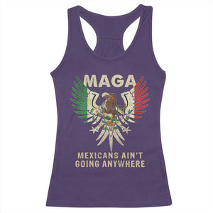 Mexicans Ain't Going Anywhere Racerback Tank Top Eagle Mexico Flag Retro Vintage TS02 Purple Print Your Wear