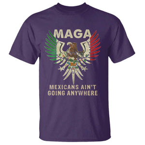 Mexicans Ain't Going Anywhere T Shirt Eagle Mexico Flag Immigrants Rights Retro Vintage TS02 Purple Print Your Wear
